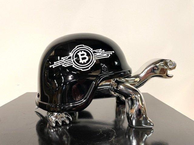 Van Apple - Bitcoin - Silver Peace Turtle, Antiek en Kunst, Kunst | Schilderijen | Modern