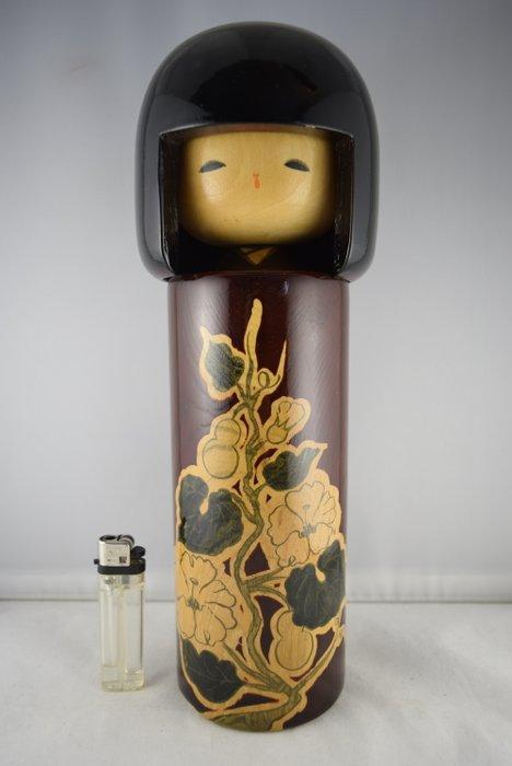 Hisago - Perfecte staat Zelkova-houten Kokeshi-pop (33 cm) -, Antiek en Kunst, Curiosa en Brocante