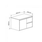 Florence Onderkast Manchester 80cm Steen, Huis en Inrichting, Badkamer | Badkamermeubels, Ophalen of Verzenden, Nieuw