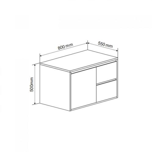 Florence Onderkast Manchester 80cm Steen, Huis en Inrichting, Badkamer | Badkamermeubels, Ophalen of Verzenden