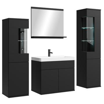 Badkamermeubel Nobel LED XL 60 x 35 cm Mat Zwart Badmeubel beschikbaar voor biedingen