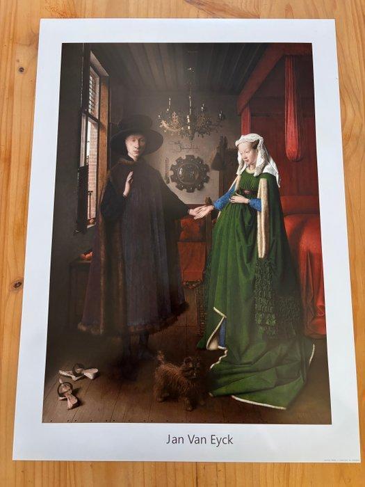 Jan van Eyck. - Portret van Giovanni Arnolfini en zijn vrouw, Antiek en Kunst, Kunst | Tekeningen en Fotografie