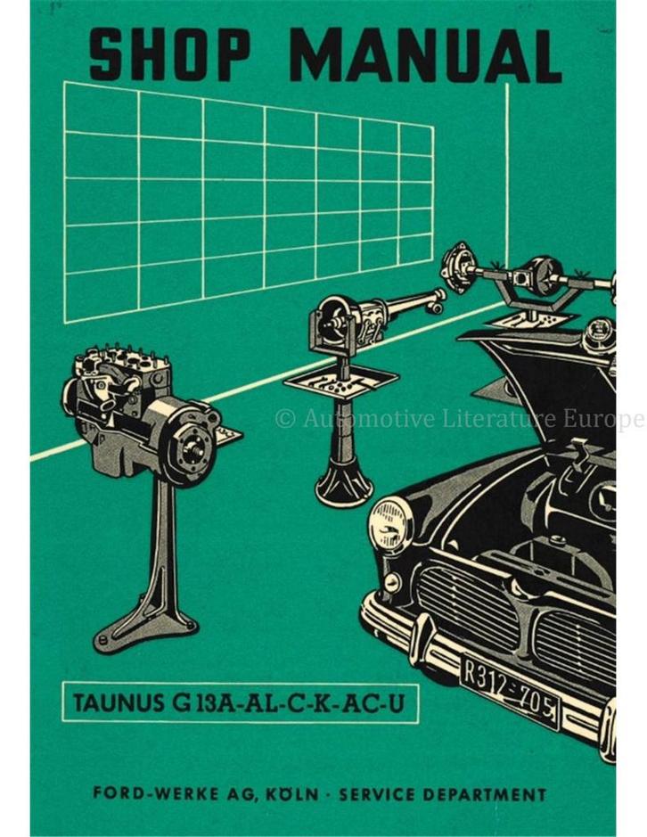 1954 FORD TAUNUS WERKPLAATSHANBOEK ENGELS, Boeken, Auto's | Boeken