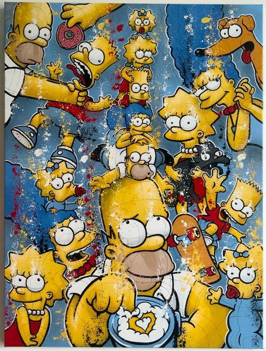 Elisée Skayzoo (1984) - Family vibes : Simpson, Antiek en Kunst, Kunst | Schilderijen | Modern