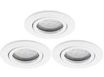 Veiling - 3x EGLO TEDO 31683 LED inbouwspot Ø80mm wit, Nieuw