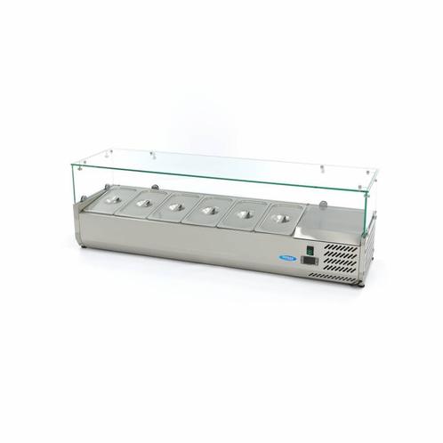 Opzetkoelvitrine - 140 cm - 6 x 1/3 GN Bakken, Zakelijke goederen, Horeca | Keukenapparatuur, Nieuw in verpakking, Koelen en Vriezen