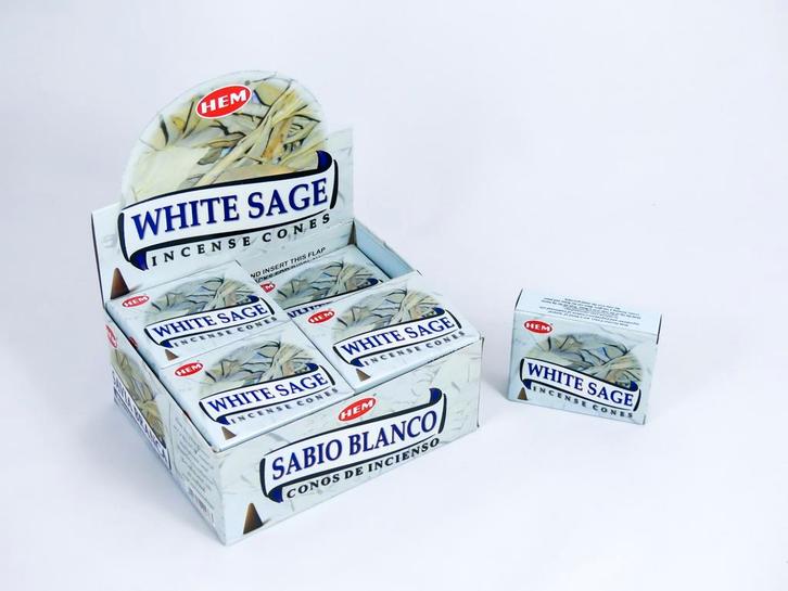 HEM Wierook Kegels / Cones - Witte Salie / White Sage - V..., Huis en Inrichting, Woonaccessoires | Overige, Nieuw, Ophalen of Verzenden
