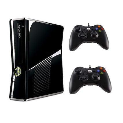 Xbox 360 Slim 4GB + 2 Nieuwe Controllers (Third Party), Games en Spelcomputers, Spelcomputers | Xbox 360, Nieuw, Ophalen of Verzenden