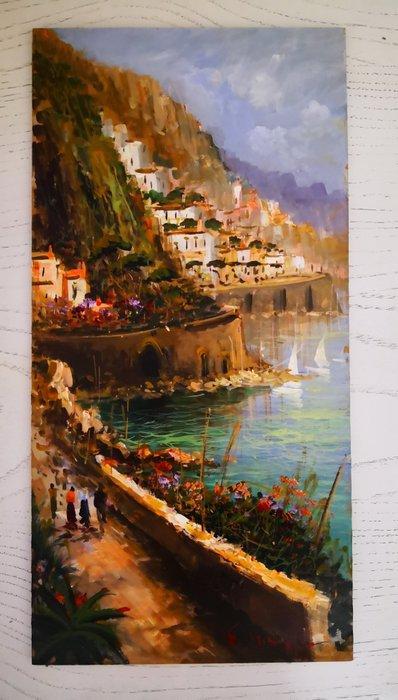 Enrico Varriale (XXI) - Barche dei Pescatori ( Amalfi ), Antiek en Kunst, Kunst | Schilderijen | Klassiek