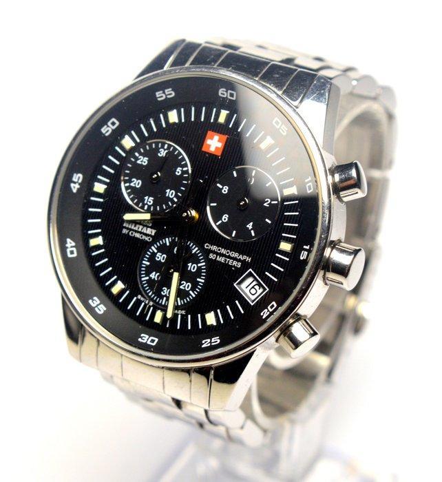 Swiss Military - Chrono - Chronograph 50 Meters - Zonder, Bijoux, Sacs & Beauté, Montres | Hommes
