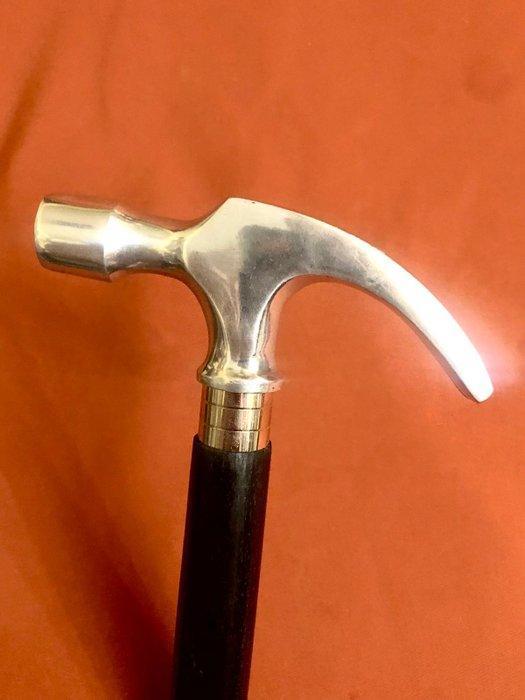Wandelstok - Een amusante , “hamer “ , ongebruikelijke ,, Antiek en Kunst, Curiosa en Brocante