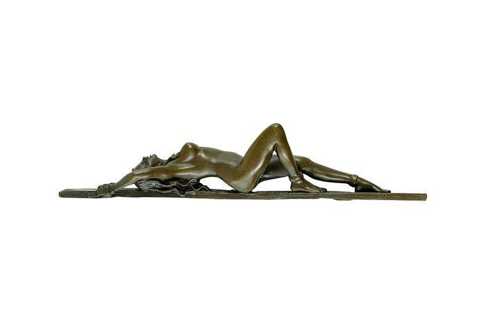 J. Patoue - sculptuur, Chained Female - 28 cm - Brons, Antiek en Kunst, Curiosa en Brocante