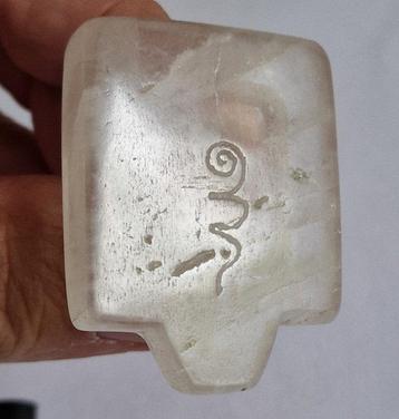 Khmer antique Cristal de roche Talisman de fertilité Yoni et