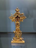 Antique Reliquaire - Laiton moulé - 1850-1900 - Sainte Croix, Antiquités & Art