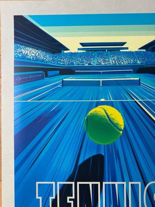 POLLUX - POLLUX TENNIS- STAMPA OFFSET-timbrato a secco e, Antiek en Kunst, Kunst | Tekeningen en Fotografie