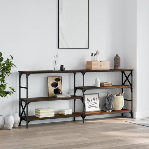 vidaXL Wandtafel 180x29x76,5 cm bewerkt hout bruin, Huis en Inrichting, Tafels | Bijzettafels, Nieuw, Verzenden