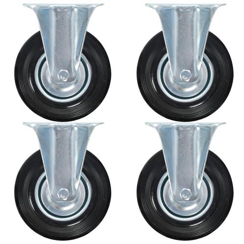 vidaXL Vaste wielen 4 st 125 mm, Doe-het-zelf en Bouw, Overige Doe-Het-Zelf en Bouw, Nieuw, Verzenden