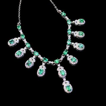 Sans Prix de Réserve - Collier tendance Argent - 7.14ct. tw. beschikbaar voor biedingen