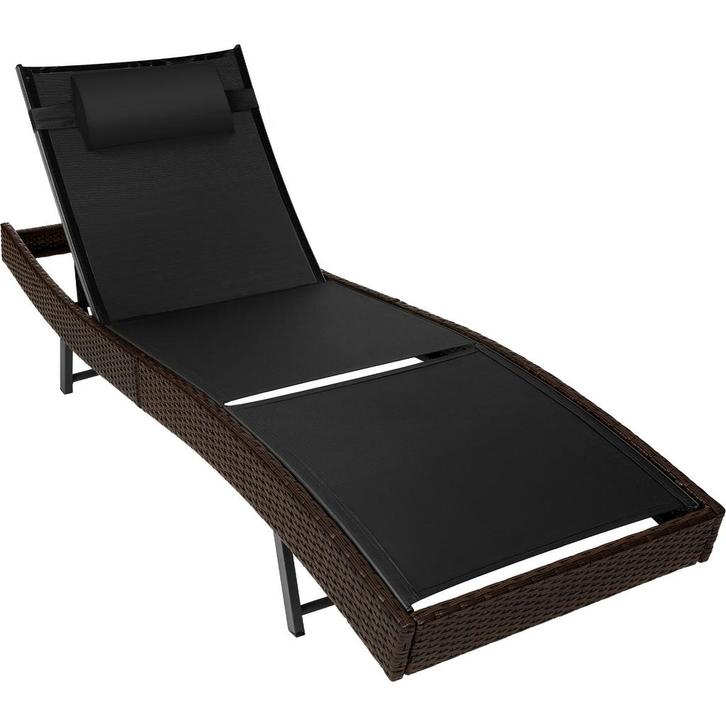 tectake Wicker ligbed Moana - bruin mix, Tuin en Terras, Tuinsets en Loungesets, Verzenden
