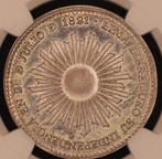 Peru - Peru San Martin Fonrobert 8995 MS63 NGC Silver Rare -
