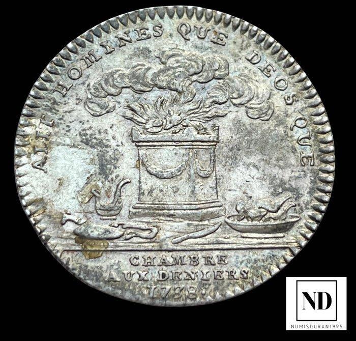 Frankrijk. Louis XV (1715-1774). Jeton 1738 - Francia, Postzegels en Munten, Munten | Europa | Niet-Euromunten