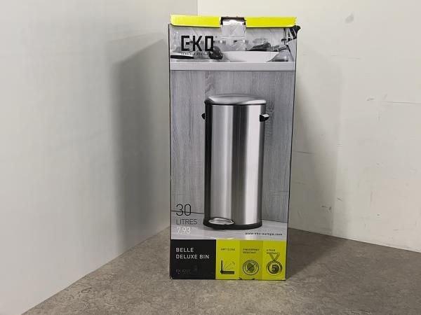Veiling - EKO prullenbak Belle Deluxe 30L mat RVS, Huis en Inrichting, Woonaccessoires | Prullenbakken