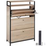 tectake Schoenenkast - Industrieel licht hout, eiken Sonoma,, Verzenden, Nieuw