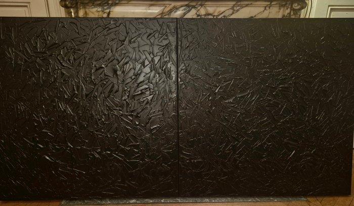 Bruno Cantais - Hommage à Soulages, Antiek en Kunst, Kunst | Schilderijen | Modern