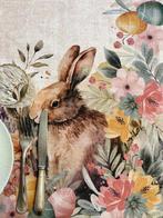 Une nappe délicieuse pour de grandes tablées. Petits lapins