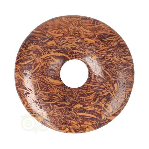 Coquina Jaspis edelstenen donut hanger Nr 7 - Ø4 cm, Handtassen en Accessoires, Edelstenen, Nieuw, Verzenden