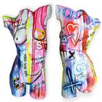 sculptuur, Torso 3D XXL Graffiti - 80 cm - Hars - 2025