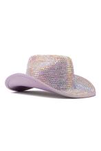 Cowboyhoed Lila Strass Steentjes Cowgirl Western Hoed Paars, Kleding | Dames, Ophalen of Verzenden, Nieuw