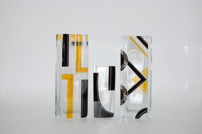 1930er - Karl/Karel Palda - Vaas (3) - Glas - 27,5 cm / 27,5, Antiek en Kunst, Antiek | Glaswerk en Kristal