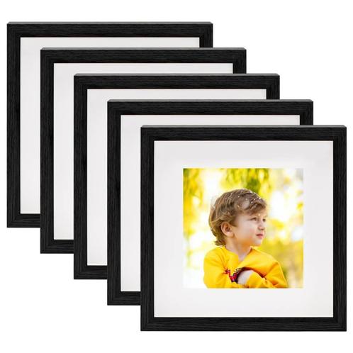 vidaXL Cadres photo 3D 5 pcs Noir 23x23 cm pour photos, Audio, Tv en Foto, Fotografie | Fotolijsten, Verzenden