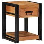 vidaXL Nachtkastje 2 pcs Bruin 40 x 40 x 50 cm Massief, Huis en Inrichting, Slaapkamer | Nachtkastjes, Verzenden, Nieuw