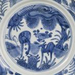 Landschap met herten - Assiette - Porcelaine, Antiek en Kunst