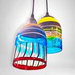 Filippo Maso - Plafondlamp (2) - Kleurrijke rieten lampen -