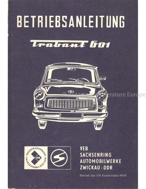 1982 TRABANT 601 INSTRUCTIEBOEKJE DUITS, Autos : Divers, Modes d'emploi & Notices d'utilisation