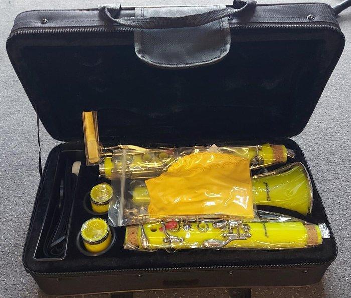 Cherrystone - CLB-YE geel, Böhmsysteem in koffer - -, Musique & Instruments, Instruments à vent | Flûtes à bec