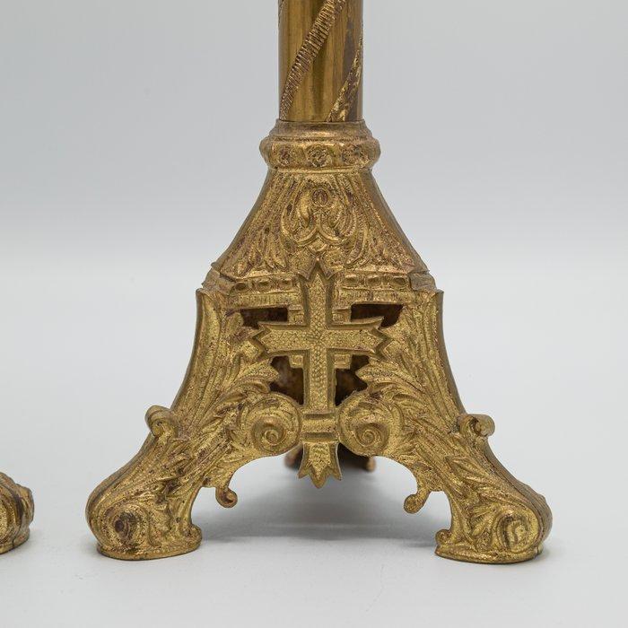 Kandelaren, eind 19e-eeuw - Messing - 1850-1900, Antiek en Kunst, Kunst | Niet-Westerse kunst