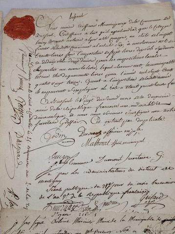 France - Document - 4 Certificats manuscrits datés de, Collections