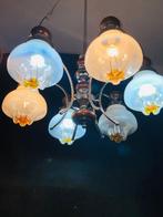 Plafondlamp - Glas, Hout, Antiek en Kunst, Antiek | Verlichting
