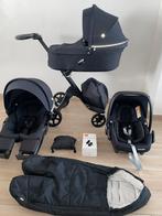 Stokke Xplory X Black Zwart kinderwagen 3-in-1 Compleet, Kinderen en Baby's, Kinderwagens en Combinaties, Zo goed als nieuw, Combiwagen