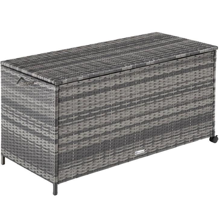 tectake Opbergbox Kuusamo met aluminium frame en wielen 297l, Jardin & Terrasse, Jardin & Terrasse Autre, Envoi