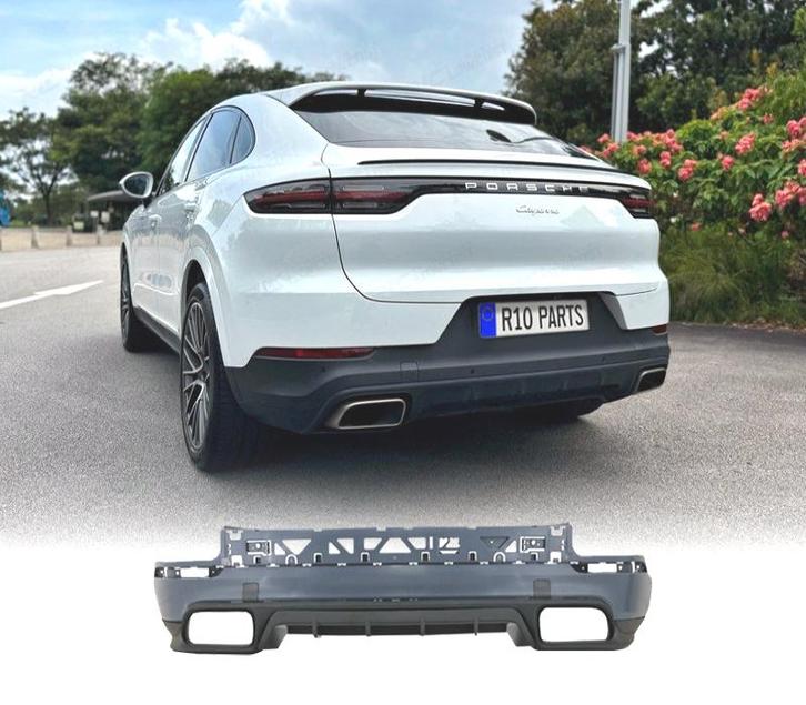 PARE-CHOQUES ARRIÈRE PORSCHE CAYENNE 18-23 + DIFFUSEUR LOOK, Autos : Pièces & Accessoires, Carrosserie & Tôlerie, Envoi