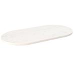 vidaXL Tafelblad ovaal 90x45x2,5 cm massief grenenhout wit, Verzenden, Nieuw