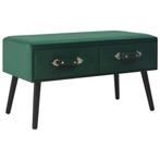 vidaXL Bank met lades 80 cm fluweel groen, Verzenden, Nieuw