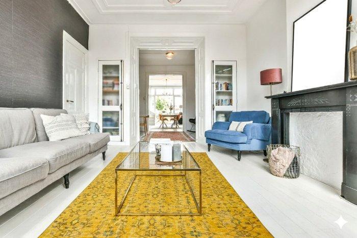 Gold geel vintage - Vloerkleed - 265 cm - 145 cm -, Antiek en Kunst, Curiosa en Brocante