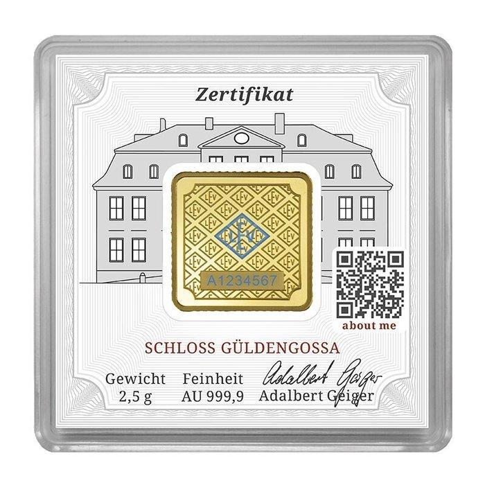 2,5 gram - Goud .999 - Geiger Edelmetalle - Verzegeld en met, Postzegels en Munten, Edelmetalen en Baren