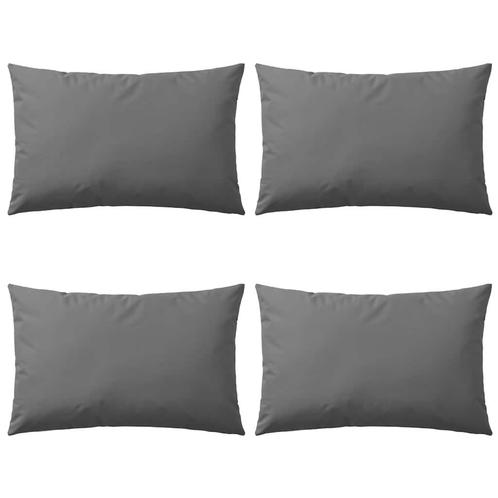 vidaXL Buitenkussens 60x40 cm grijs 4 st, Huis en Inrichting, Woonaccessoires | Kussens, Nieuw, Verzenden